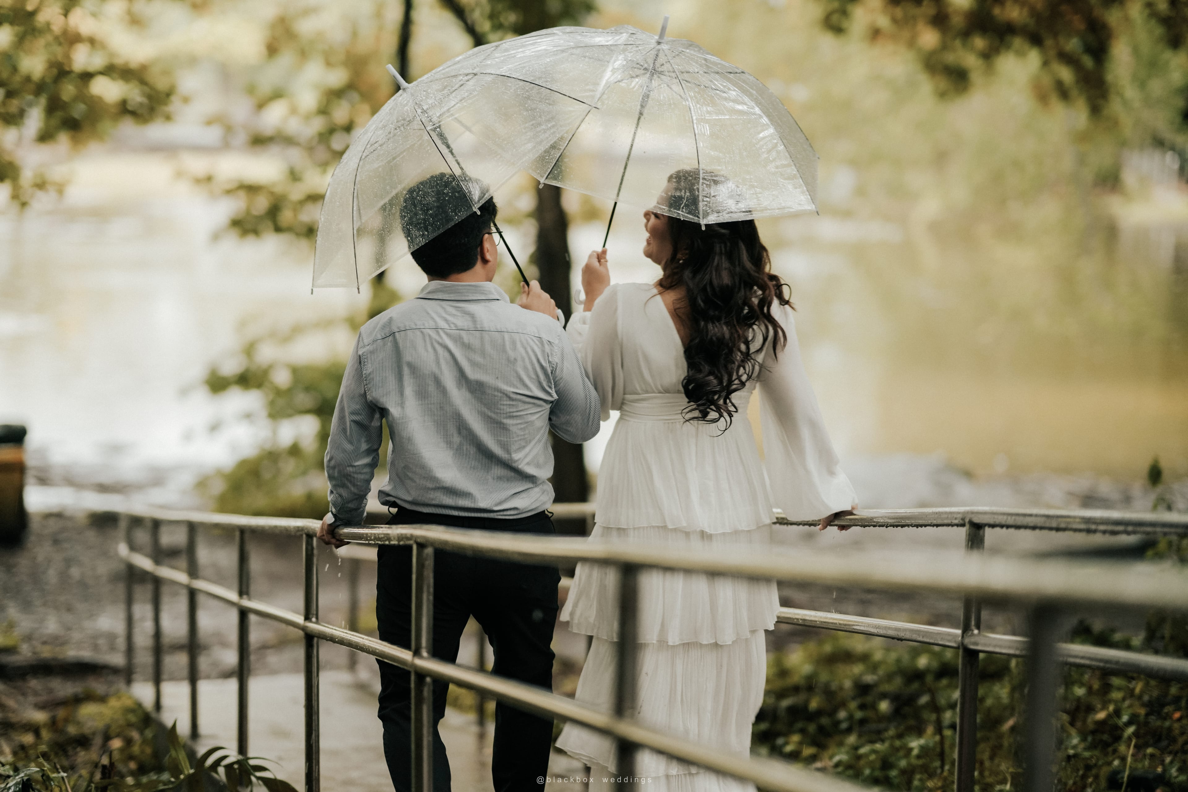 Romantic couple moment