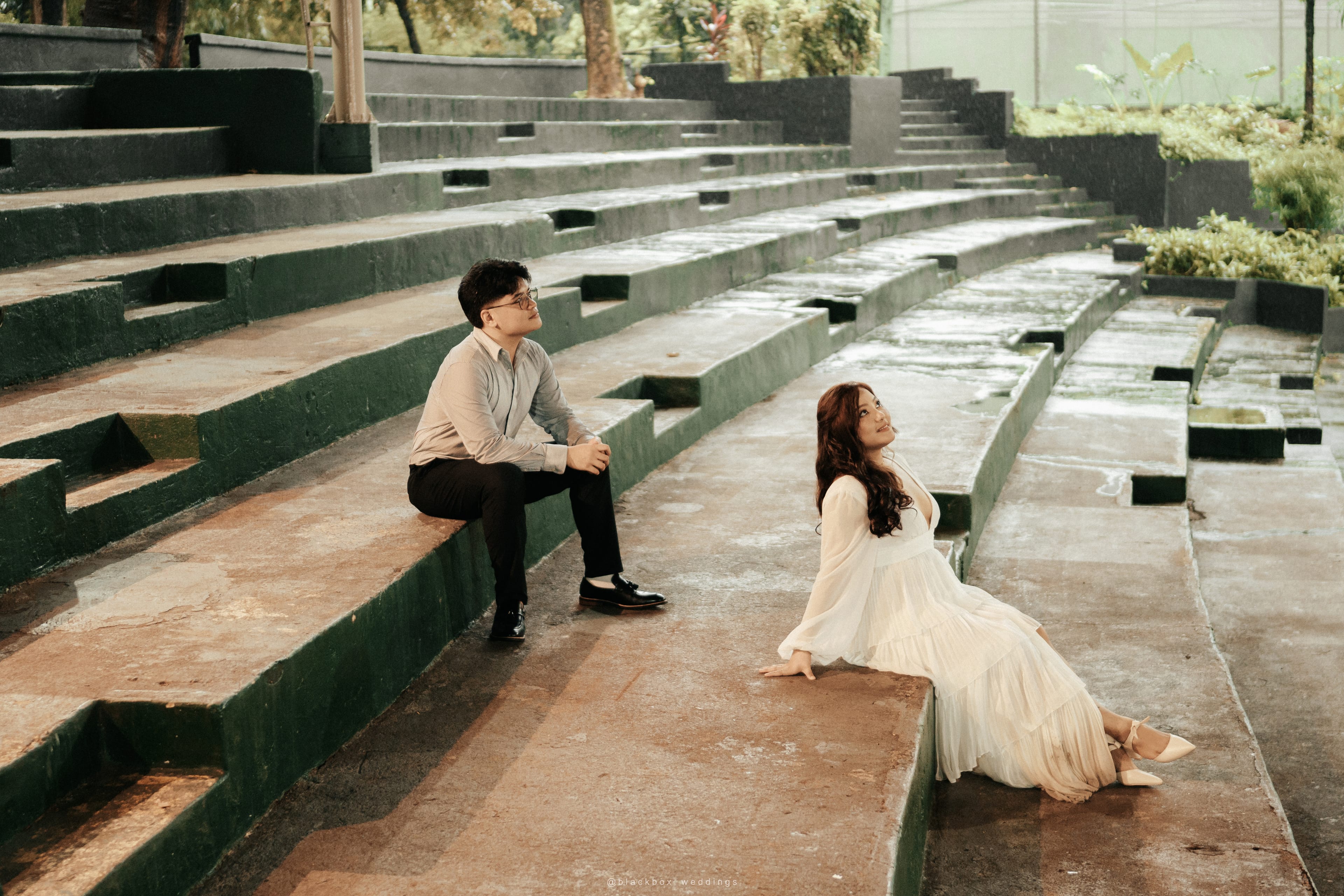 Serene amphitheater couple